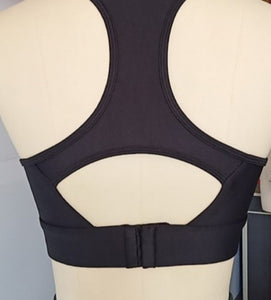 Athleisure - All Black - Classic Race back Key hole Sports Bra